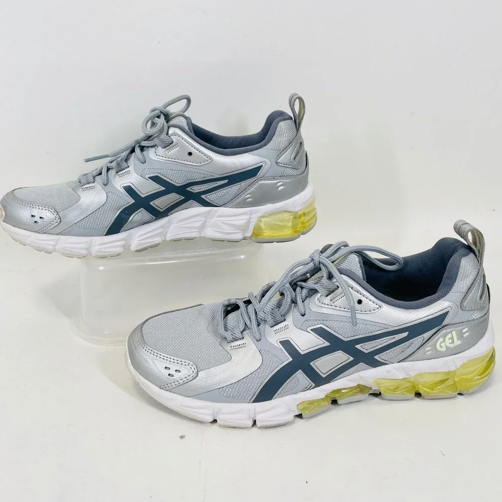Asics Gel-Quantum 180 Silver Grey Yellow Running Shoes 1202A039 Mens 8.5